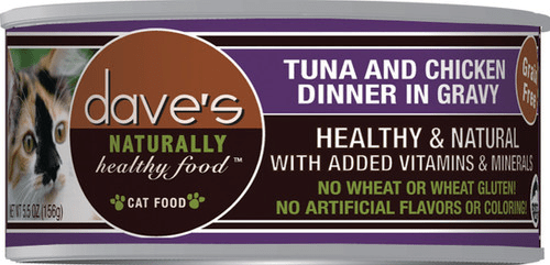 Dave's Naturally Healthy Grain Free Tuna & Chicken Dinner In Gravy